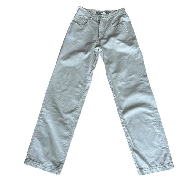 Ethyl Premium Khaki Straight Jeans SIZE 7 Classic Rigid Vanillagirl Monochrome - Picture 3 of 7